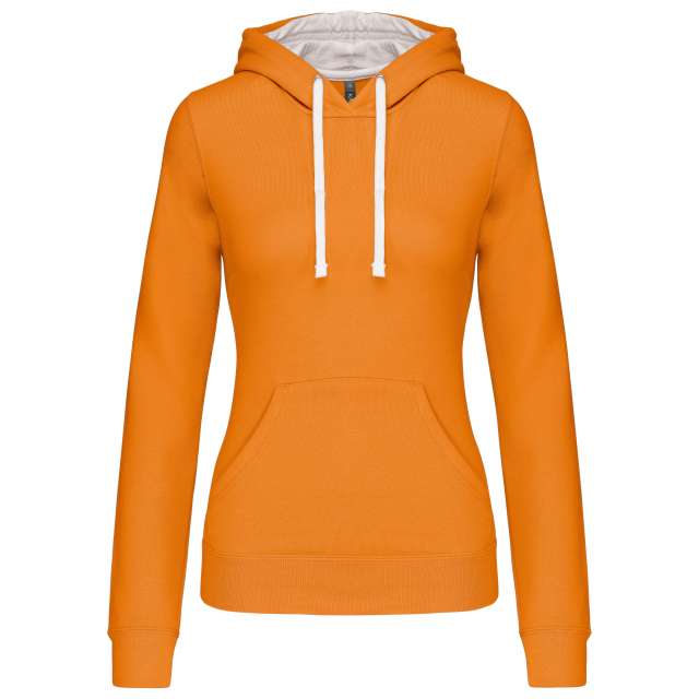 LADIES’ CONTRAST HOODED SWEATSHIRT